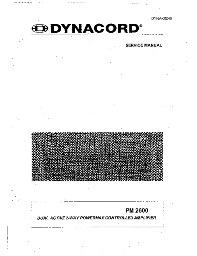 DYNACORD PM2600  DYNACORD Audio PM2600 PM2600.pdf