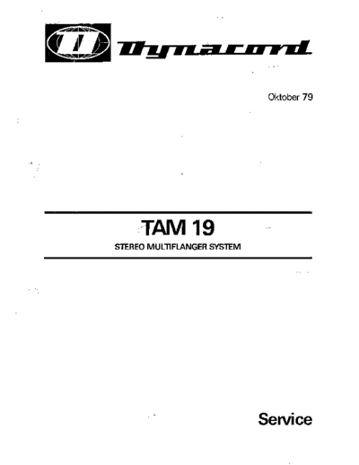 DYNACORD TAM-19 SERVICE MANUAL  DYNACORD Audio TAM-19 TAM-19_SERVICE_MANUAL.pdf