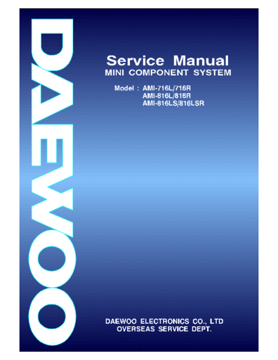 Daewoo AMI-716  Daewoo Audio AMI 716L, AMI816L AMI-716.pdf