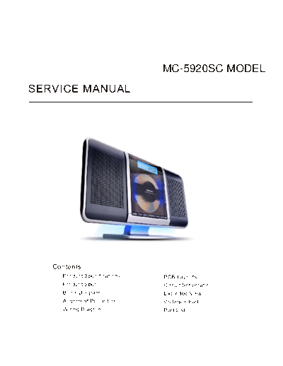 Daewoo daewoo mc-5920sc radio cd player sm  Daewoo Audio MC-5920SC daewoo_mc-5920sc_radio_cd_player_sm.pdf