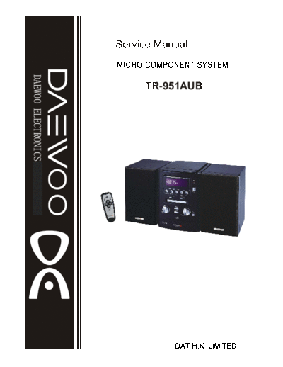 Daewoo Daewoo TR-951AUB 090224  Daewoo Audio TR-951AUB Daewoo TR-951AUB 090224.pdf