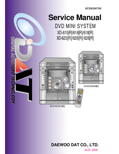 Daewoo hfe daewoo xd-615 616 618 625 626 628 service en  Daewoo Audio XD-615 hfe_daewoo_xd-615_616_618_625_626_628_service_en.pdf