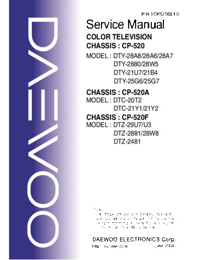 Daewoo DAEWOO CHASSIS CP520 sm  Daewoo TV CP-520 DAEWOO CHASSIS CP520_sm.pdf