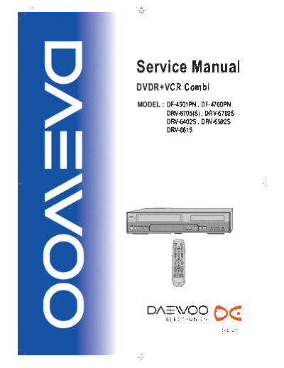 Daewoo service  Daewoo Video-DVD DF-4501PN service.pdf
