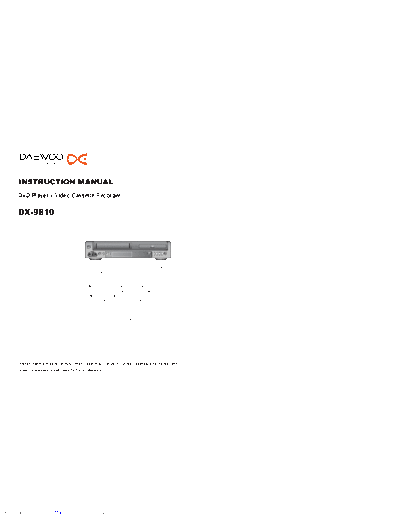 Daewoo dx9810  Daewoo Video-DVD DX-9810 dx9810.pdf