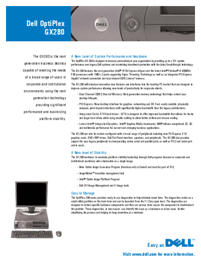 Dell spec optix gx280 en  Dell Computer GX-280 spec_optix_gx280_en.pdf