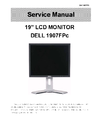 Dell DELL 1907FPc  Dell Monitor 1907FPc DELL 1907FPc.pdf