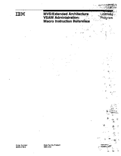 IBM GC26-4152-2 MVS EA VSAM Administration Jun87  IBM 370 MVS_EA GC26-4152-2_MVS_EA_VSAM_Administration_Jun87.pdf