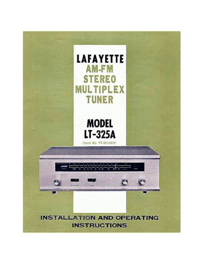 Lafayette Lafayette LT325A  Lafayette Audio LT-325A Lafayette_LT325A.pdf
