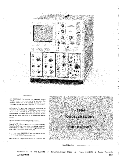 Tektronix TEK 7904 Operator  Tektronix TEK 7904 Operator.pdf