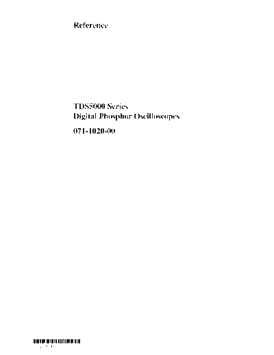 Tektronix TEK TDS 5000 Series Reference  Tektronix TEK TDS 5000 Series Reference.pdf