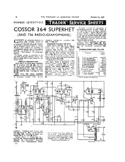 COSSOR Cossor 364  . Rare and Ancient Equipment COSSOR 364 Cossor_364.pdf