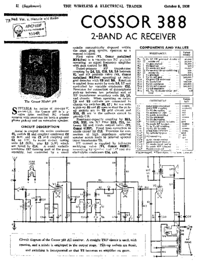 COSSOR Cossor 388  . Rare and Ancient Equipment COSSOR 388 Cossor_388.pdf