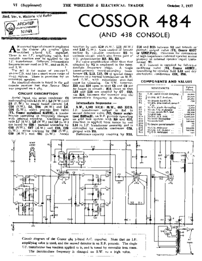 COSSOR 484  . Rare and Ancient Equipment COSSOR 438 Cossor_484.pdf