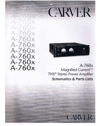 CARVER hfe carver a-760x service en  . Rare and Ancient Equipment CARVER A-760X hfe_carver_a-760x_service_en.pdf