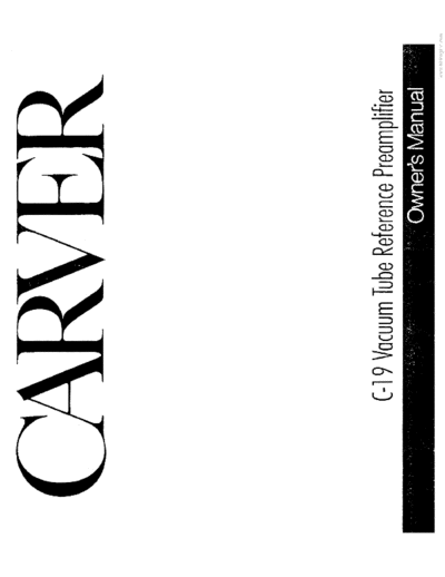 CARVER hfe carver c-19 en  . Rare and Ancient Equipment CARVER C-19 hfe_carver_c-19_en.pdf