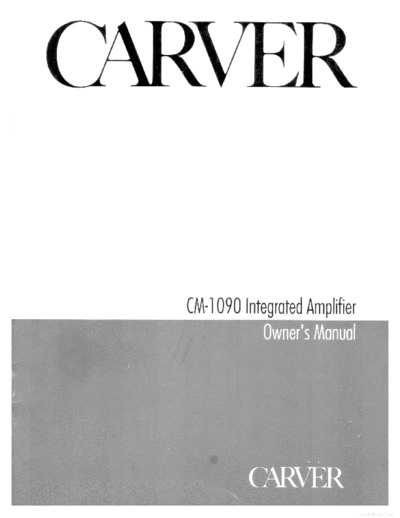 CARVER hfe   cm-1090 en  . Rare and Ancient Equipment CARVER CM-1090 hfe_carver_cm-1090_en.pdf