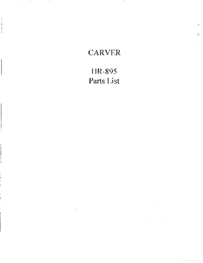 CARVER hfe carver hr-895 parts list en  . Rare and Ancient Equipment CARVER HR-895 hfe_carver_hr-895_parts_list_en.pdf