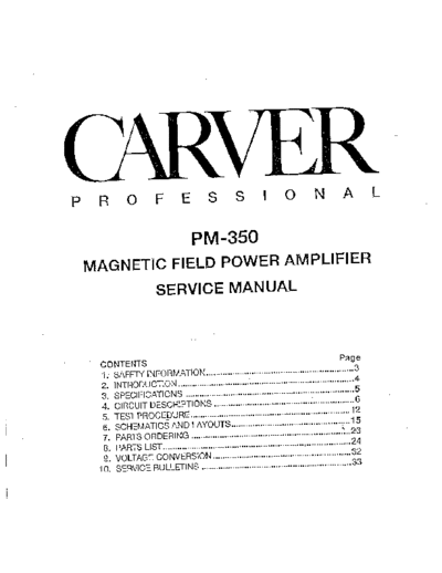 CARVER hfe   pm-350 service  . Rare and Ancient Equipment CARVER PM-350 hfe_carver_pm-350_service.pdf