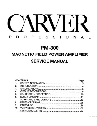 CARVER hfe carver pm-300 service en  . Rare and Ancient Equipment CARVER PM-300 hfe_carver_pm-300_service_en.pdf