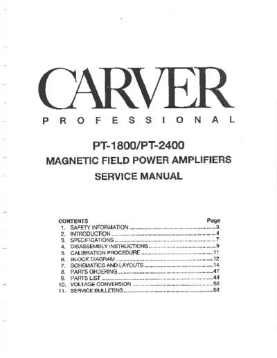 CARVER hfe carver pt-1800 2400 service en  . Rare and Ancient Equipment CARVER PT-2400 hfe_carver_pt-1800_2400_service_en.pdf