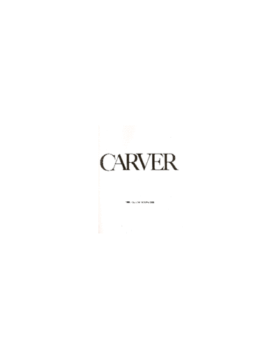 CARVER hfe carver 4000t schematics  . Rare and Ancient Equipment CARVER 4000t hfe_carver_4000t_schematics.pdf