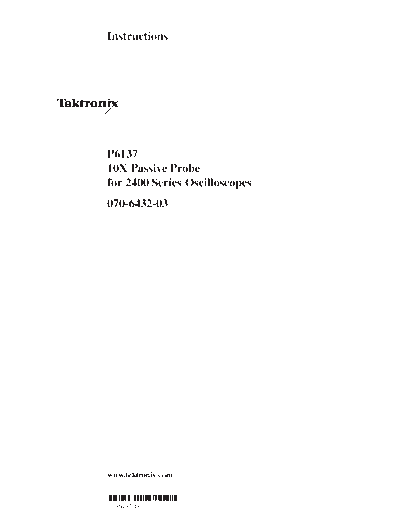 Tektronix TEK P6137 INST  Tektronix TEK P6137 INST.pdf
