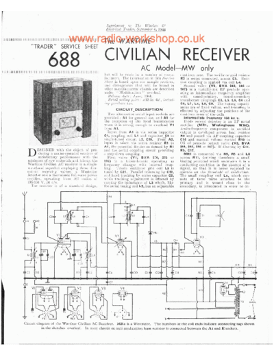 CIVILIAN RECEIVER civilian-receiver-ac  . Rare and Ancient Equipment CIVILIAN RECEIVER 688 civilian-receiver-ac.pdf