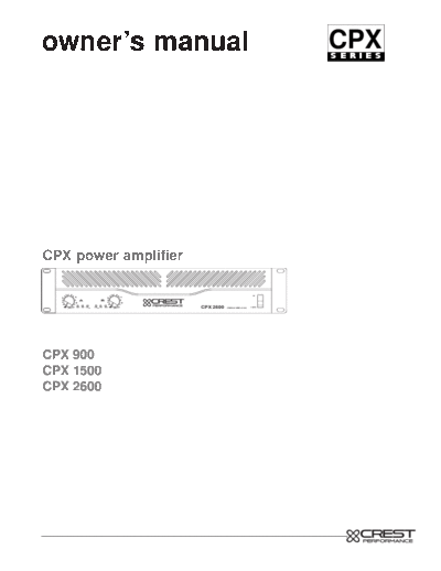 CREST hfe crest audio cpx 900 1500 2600 en  . Rare and Ancient Equipment CREST CPX 2600 hfe_crest_audio_cpx_900_1500_2600_en.pdf