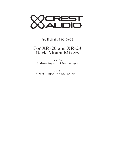 CREST X-Rack Schemo Set 09-27-01  . Rare and Ancient Equipment CREST X-RACK X-Rack Schemo Set 09-27-01.pdf