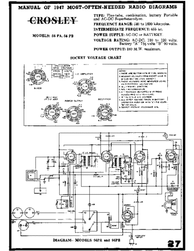 CROSLEY 56PA  . Rare and Ancient Equipment CROSLEY 56PA Crosley_56PA.pdf