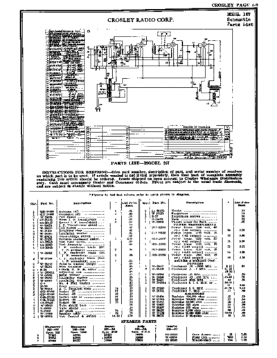 CROSLEY 167  . Rare and Ancient Equipment CROSLEY Model 167 crosley_167.pdf