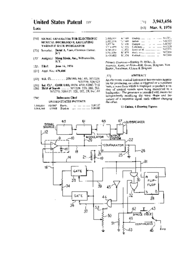 CRUMAR patent3943456  . Rare and Ancient Equipment CRUMAR Spirit patent3943456.pdf