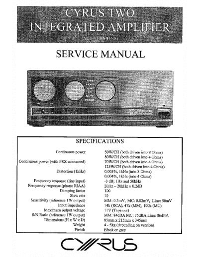 CYRUS hfe cyrus 2 service  . Rare and Ancient Equipment CYRUS Cyrus 2 hfe_cyrus_2_service.pdf