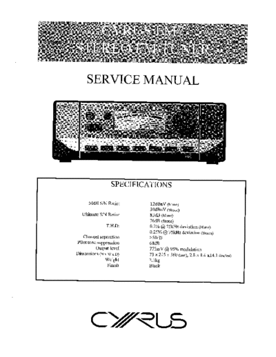 CYRUS hfe   fm7 service  . Rare and Ancient Equipment CYRUS FM7 hfe_cyrus_fm7_service.pdf