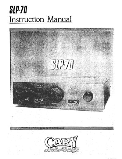 Cary Audio Design hfe cary audio design slp-70 en  . Rare and Ancient Equipment Cary Audio Design SLP-70 hfe_cary_audio_design_slp-70_en.pdf