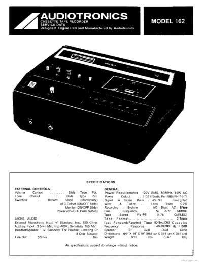 AUDIOTRONICS hfe   162 service data en  . Rare and Ancient Equipment AUDIOTRONICS 162 hfe_audiotronics_162_service_data_en.pdf