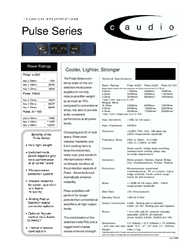 C-AUDIO hfe c audio pulse 4x300 2x650 2x1100 service  . Rare and Ancient Equipment C-AUDIO Pulse Serie`s hfe_c_audio_pulse_4x300_2x650_2x1100_service.pdf