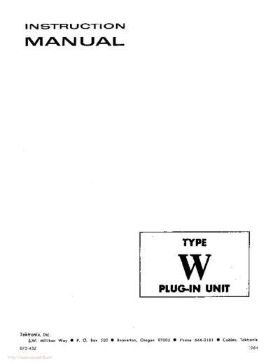 Tektronix w  Tektronix w.pdf