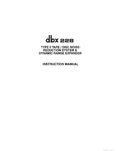 DBX hfe dbx 228 en  . Rare and Ancient Equipment DBX 228 hfe_dbx_228_en.pdf