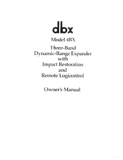 DBX hfe dbx 4bx en  . Rare and Ancient Equipment DBX 4BX hfe_dbx_4bx_en.pdf