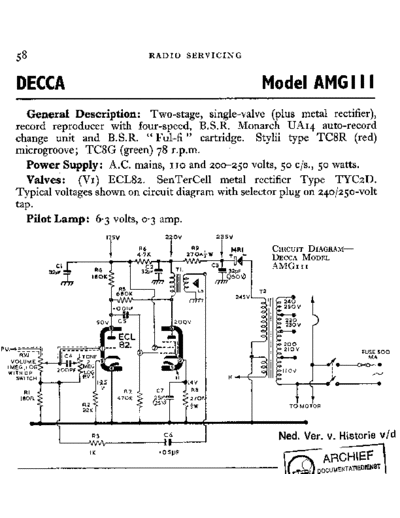 DECCA (GB) Decca AMGIII  . Rare and Ancient Equipment DECCA (GB) AMGIII Decca_AMGIII.pdf