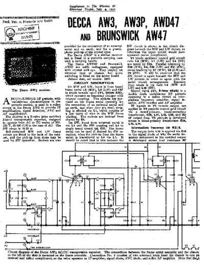 DECCA (GB) Decca AW3  . Rare and Ancient Equipment DECCA (GB) AWD47 Decca_AW3.pdf