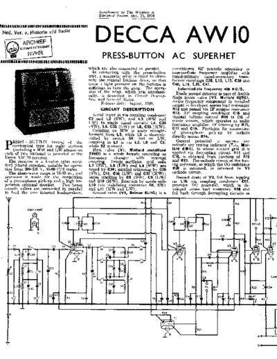 DECCA (GB) Decca AW10  . Rare and Ancient Equipment DECCA (GB) AW10 Decca_AW10.pdf