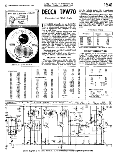 DECCA (GB) Decca TPW70  . Rare and Ancient Equipment DECCA (GB) TPW70 Decca_TPW70.pdf