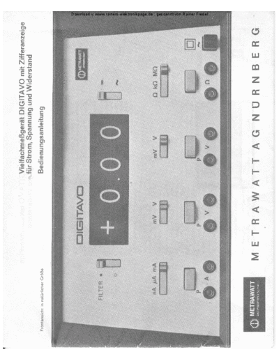 DIGITAVO DIGITAVO  . Rare and Ancient Equipment DIGITAVO Metrawatt DIGITAVO.pdf