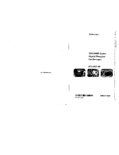 Tektronix TEK TDS 3000B Reference  Tektronix TEK TDS 3000B Reference.pdf