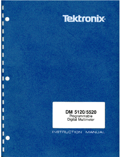 Tektronix TEK DM 5120 252C 5520 Instruction  Tektronix TEK DM 5120_252C 5520 Instruction.pdf