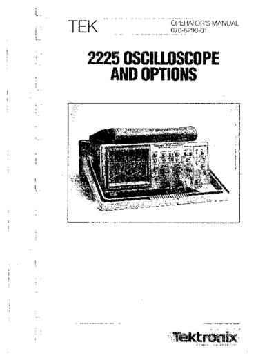 Tektronix TEK 2225 Operation  Tektronix TEK 2225 Operation.pdf