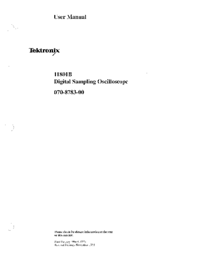 Tektronix TEK 11801B User  Tektronix TEK 11801B User.pdf